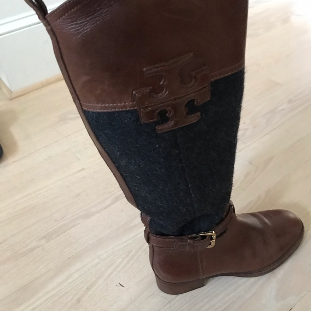 Tory Burch brown/gray riding boot